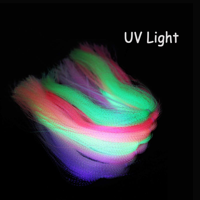 Tigofly 14 Packs 7 Colors UV Crystal Flash Holographic Tinsel Krystal Twisted Flashabou Sparkle Streamer Fly Tying Materials - Image 2